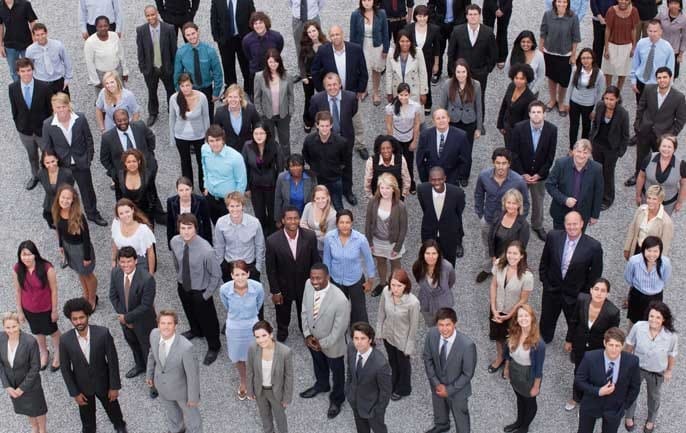 Crowd of business people